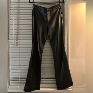 Vintage Harley Davidson embossed studded leather biker pants.